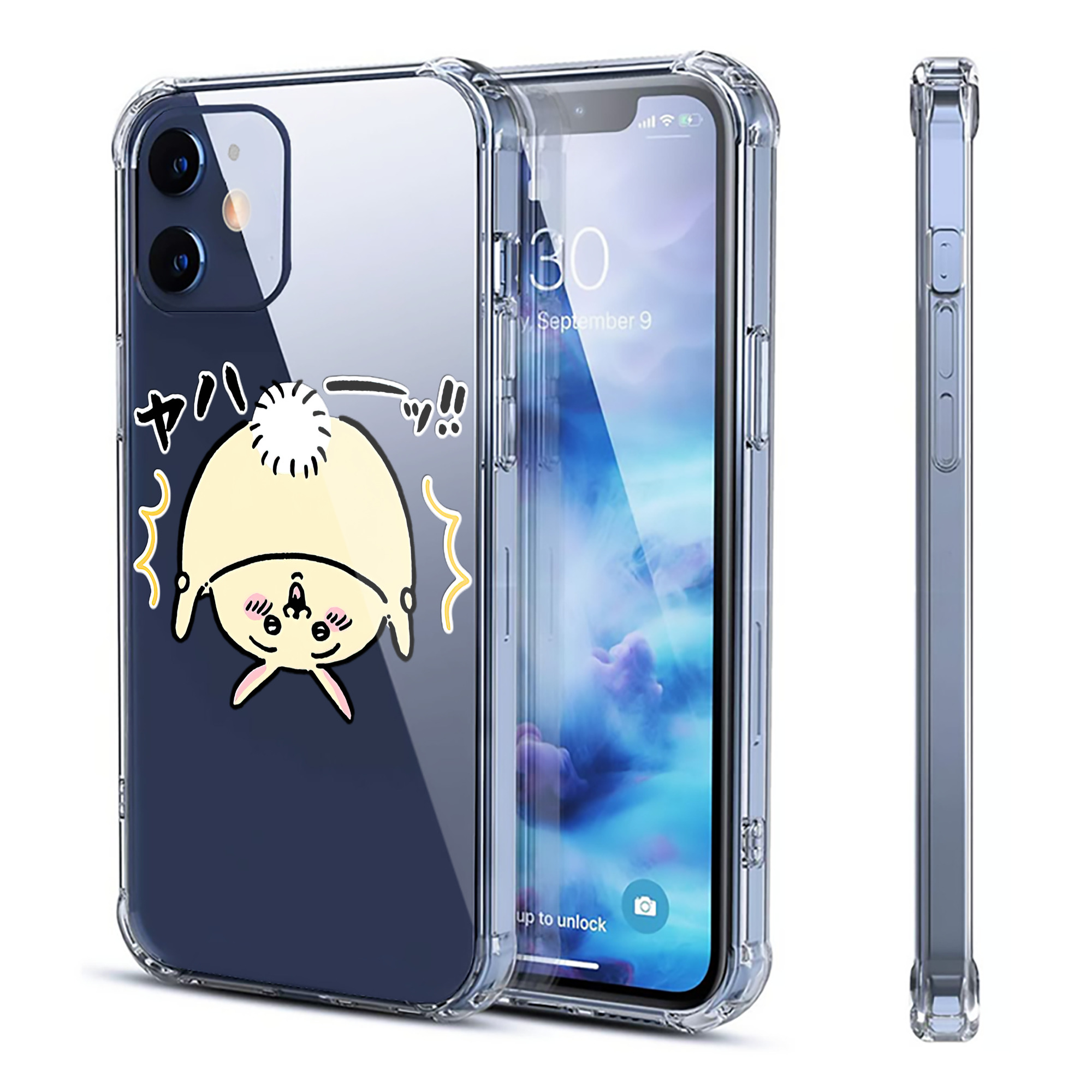 （画像用） ちいかわ うさぎ Chii-kawa usagi 【iPhone 12シリーズ対応】透明スマホケース（クリアソフトケース）